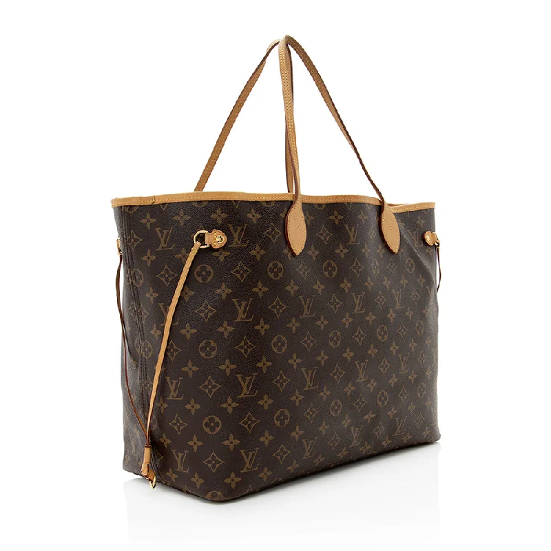 Louis Vuitton bags with a magnetic snap closure for easy accessLouis Vuitton Monogram Canvas Neverfull GM Tote (19659)