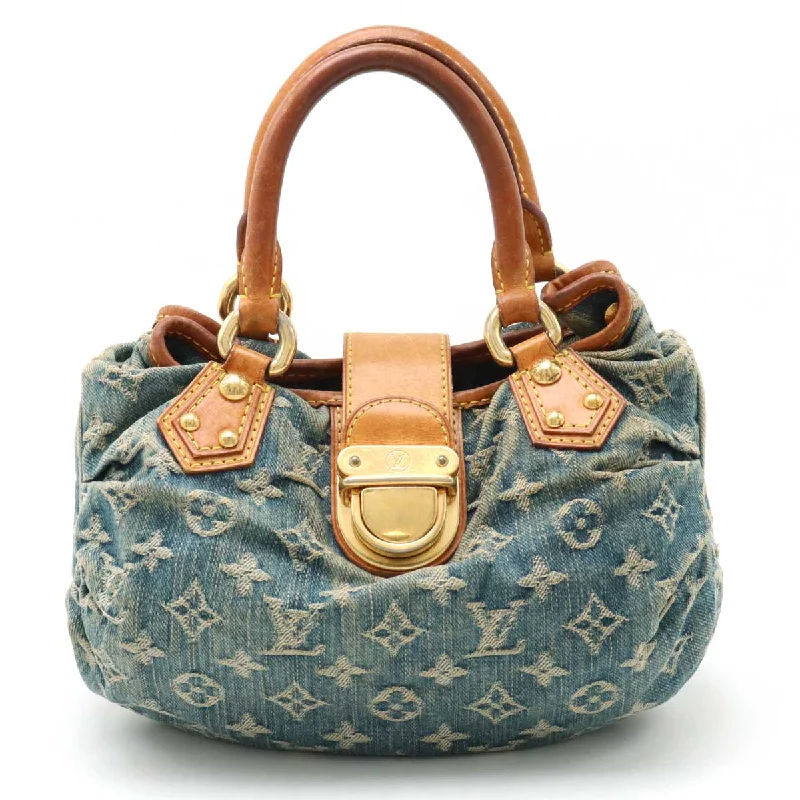 Louis Vuitton Alma bags with a monogram - embossed leather surfaceLouis Vuitton Monogram Denim Private Bag Mini Bag Blue M95020