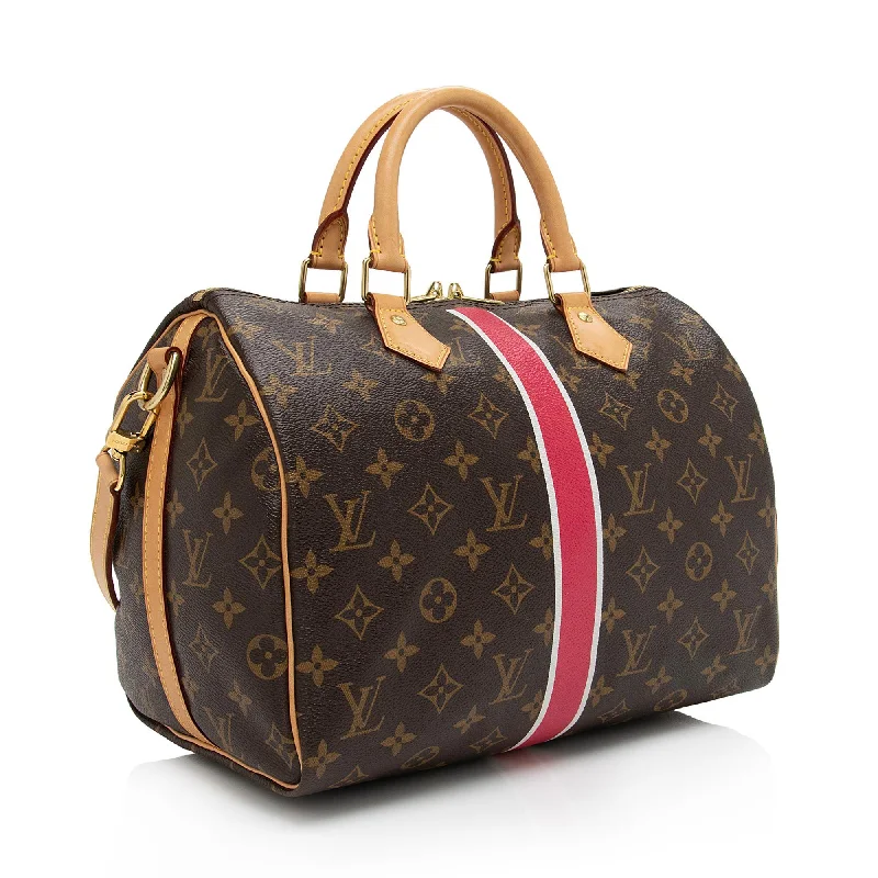 Louis Vuitton handbags with a metal - framed clasp for durabilityLouis Vuitton Monogram Canvas My LV Heritage Speedy Bandouliere 30 Satchel (gmrSoI)