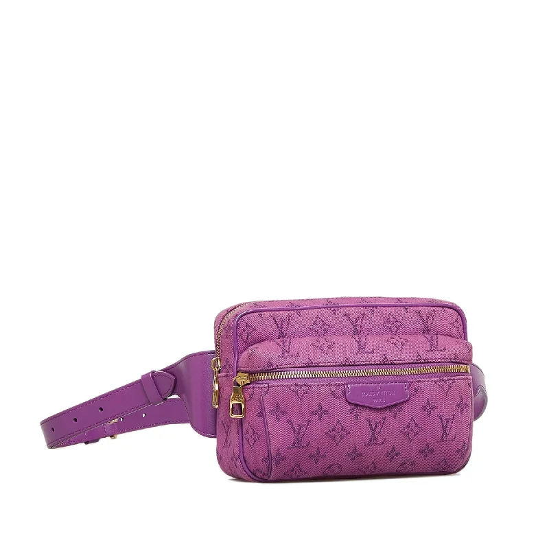 Louis Vuitton Speedy bags in monogram canvas for a classic lookLouis Vuitton Monogram Denim Outdoor Bumbag (SHG-QCbiWL)