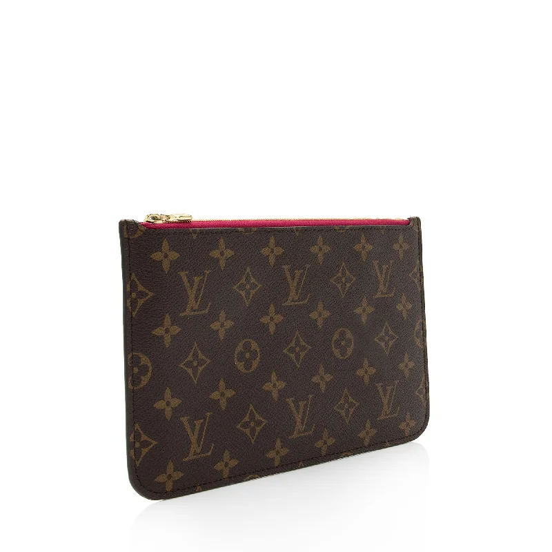 Louis Vuitton bags with a front - flap pocket for quick - access itemsLouis Vuitton Monogram Canvas Neverfull GM Pochette (DeDVCl)