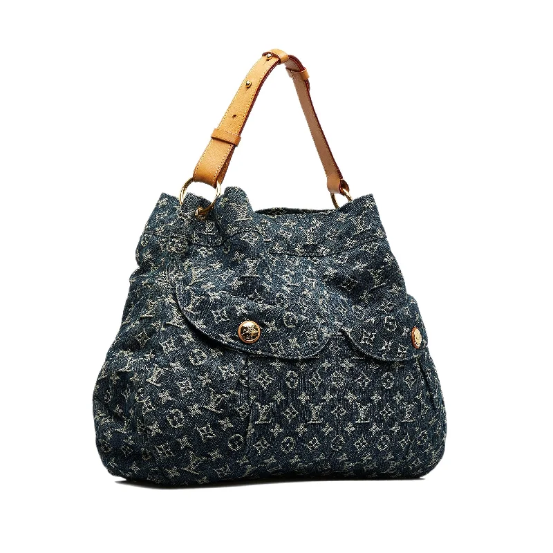 Louis Vuitton backpacks with a padded laptop compartment for travelLOUIS VUITTON Monogram Denim Daily GM Hobo Bag