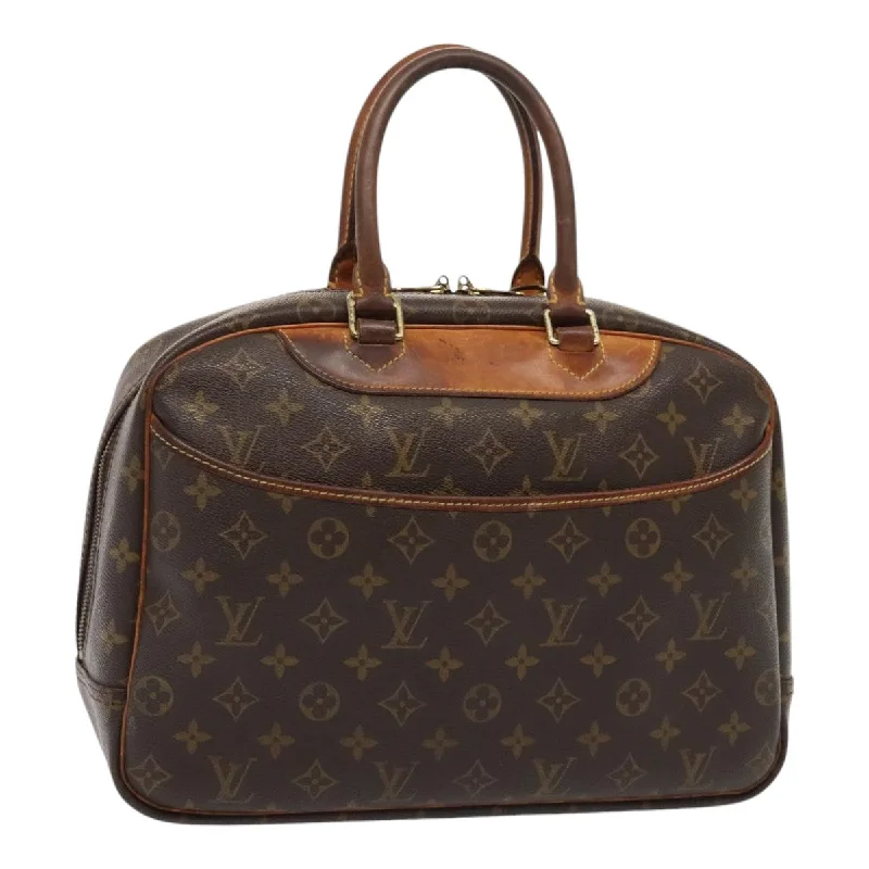 Louis Vuitton backpacks with a padded back panel for comfort during long - wearLOUIS VUITTON Monogram Deauville Hand Bag M47270 LV Auth ki4812