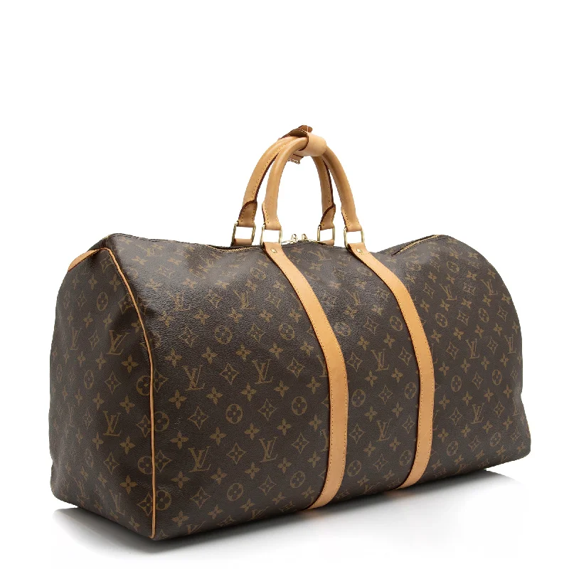 Louis Vuitton backpacks with a hidden back pocket for securityLouis Vuitton Monogram Canvas Keepall 55 Duffle Bag (AqdA4y)