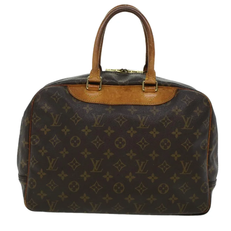 Louis Vuitton Petite Malle bags with a hard - shell structure for uniquenessLOUIS VUITTON Monogram Deauville Hand Bag M47270 LV Auth rd5123