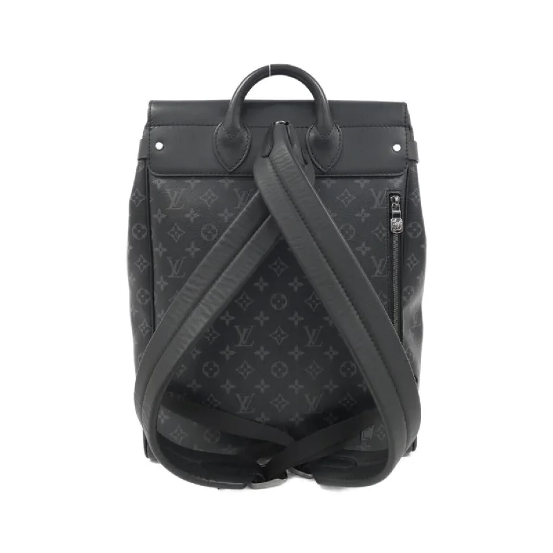 Louis Vuitton bags with a snap - button closure and a decorative charm for styleLouis Vuitton Monogram Eclipse Steamer Backpack M44052 Rucksack