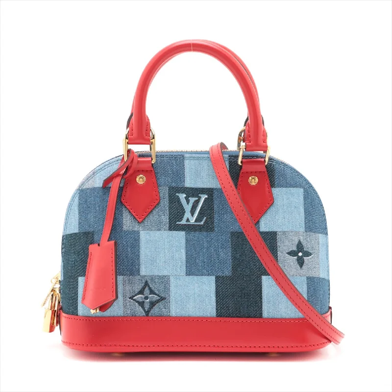 Louis Vuitton handbags with a beaded trim for a touch of glamourLouis Vuitton Monogram Denim Alma BB M45042