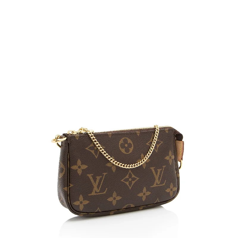 Ladies Louis Vuitton shoulder bags with a single - handle silhouetteLouis Vuitton Monogram Canvas Mini Pochette Accessoires (ve7Bh5)