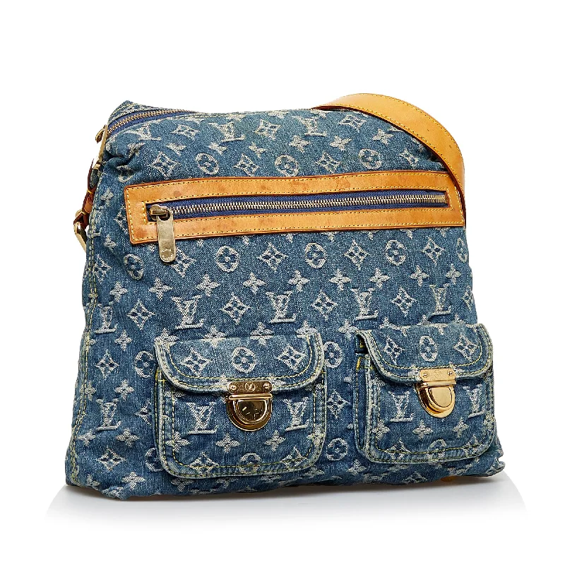 Louis Vuitton crossbody bags with a keychain holder for practicalityLouis Vuitton Monogram Denim Baggy GM (SHG-d9dmwb)