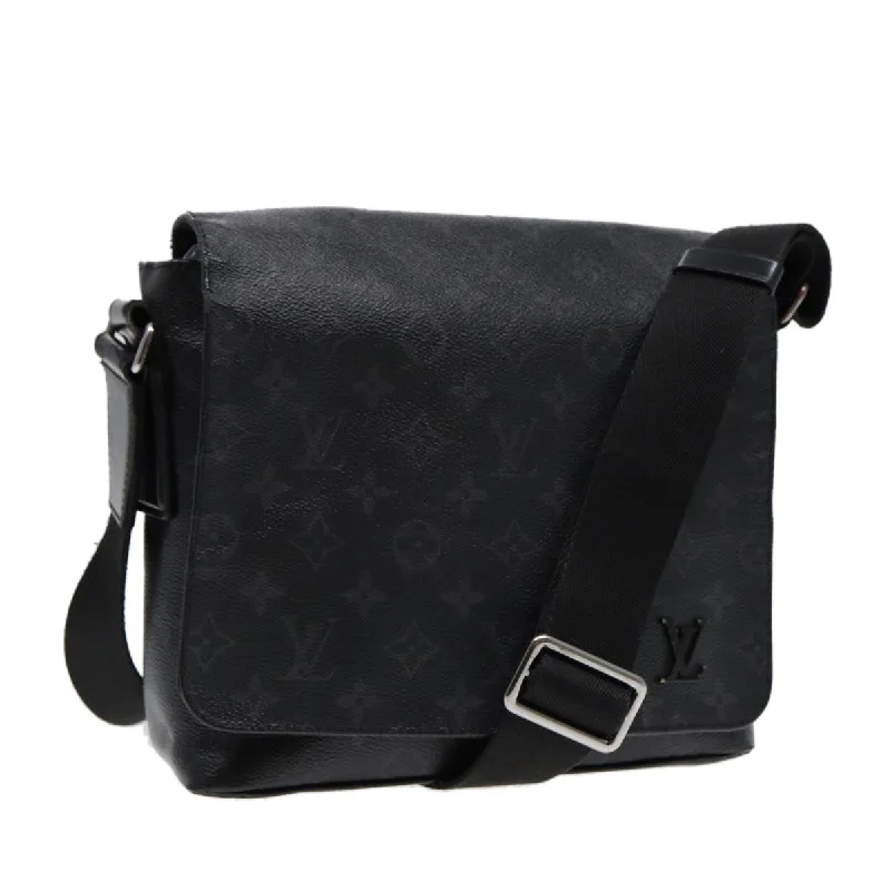 Louis Vuitton bags with a front - flap pocket for quick - access itemsLOUIS VUITTON Monogram Eclipse District PM Shoulder Bag M45272 LV Auth bs17527