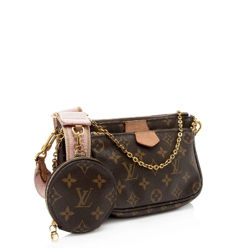 Louis Vuitton bags with a chain - link trim and a leather body for a modern edgeLouis Vuitton Monogram Canvas Multi-Pochette Accessoires (UfRNEB)