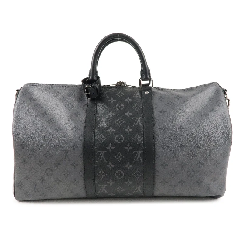 Louis Vuitton backpacks with a sleek, minimalist design for styleLouis Vuitton Monogram Eclipse Keep All Bandouliere 50 M45392