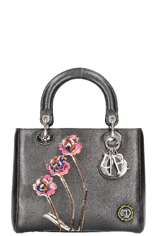 Fashion - forward Christian Dior tote bags for the modern womanCHRISTIAN DIOR Lady Dior Patch Embellished Black